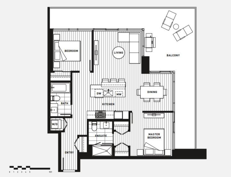 Station Square Tower 2 bed,2bath