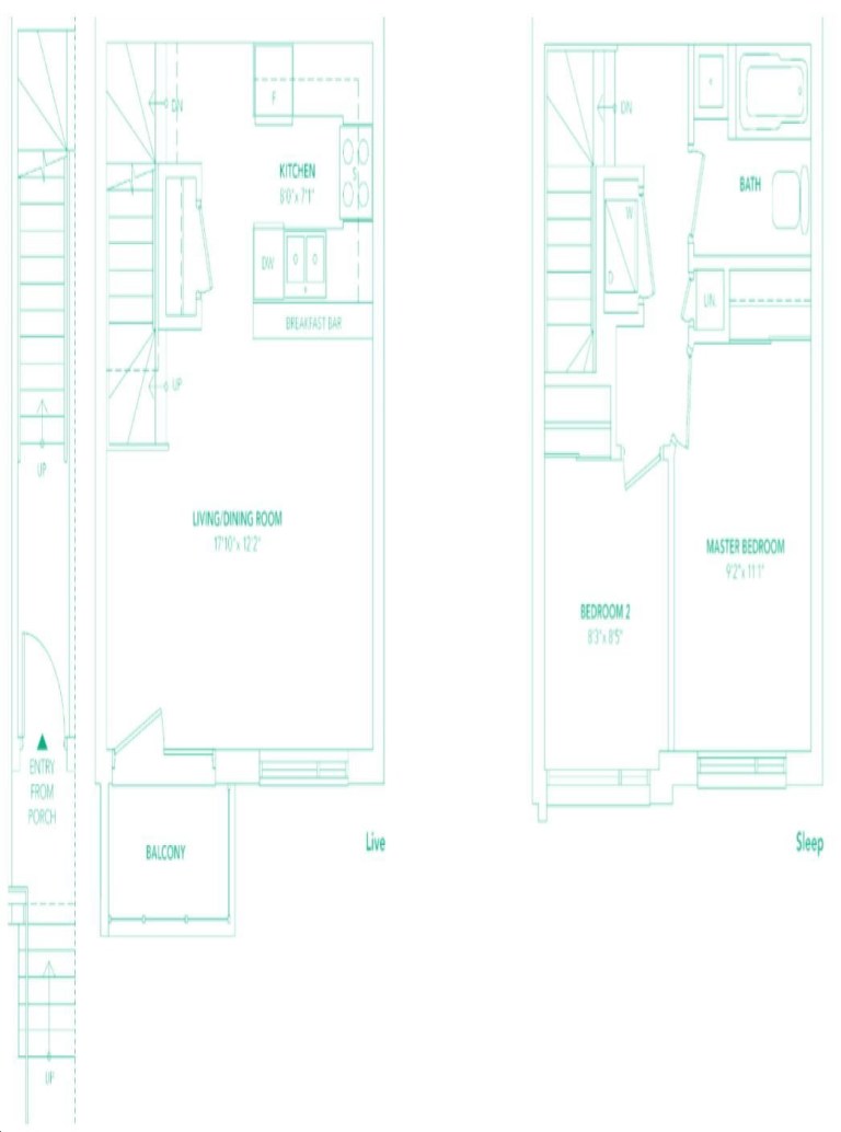 Hendon Park Towns floor plan A12;Wycliffe Homes;